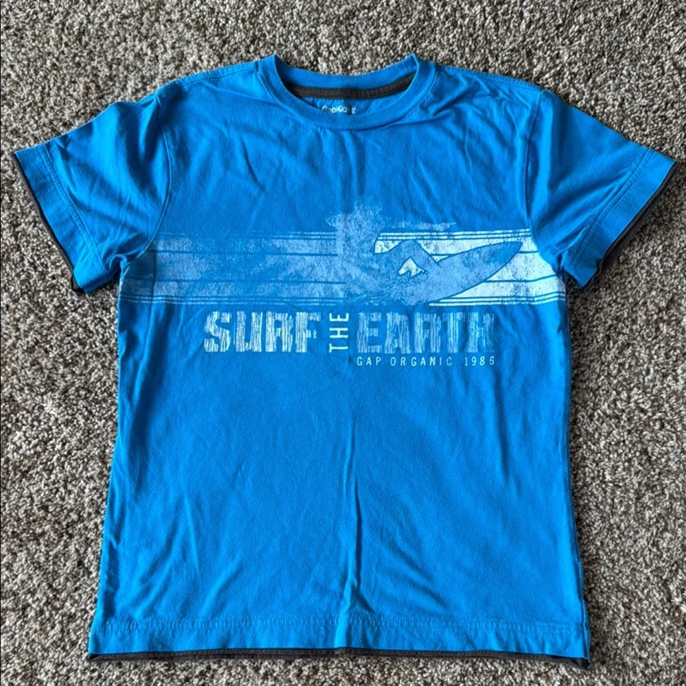 4/$15 GAP Kids Medium, size 8 blue graphic Tee - Picture 1 of 4